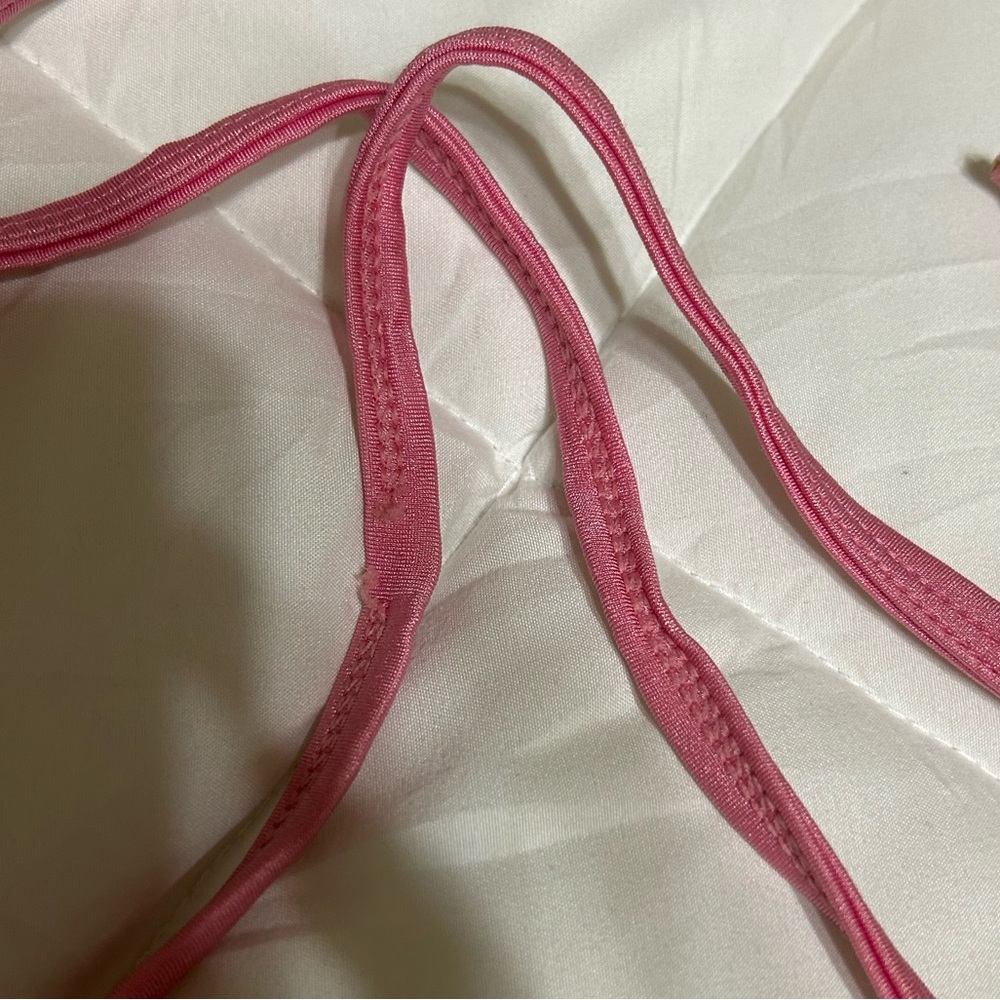 Beach Bunny Pink White Heart Barbie bikini halter top doll small - Picture 2 of 6